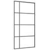 vidaXL Skyved&oslash;r med monteringssett svart 102,5x205 cm ESG-glass