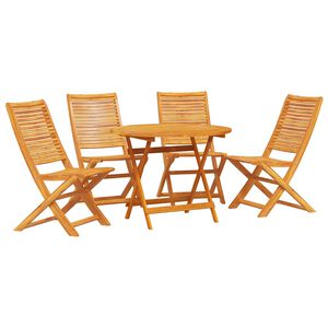 vidaXL Hage Spisegruppe 5 pcs Brun Solid akasietre