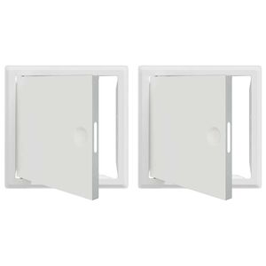vidaXL Tilgangspanel 2 pcs Hvit 20 x 20 cm Stål