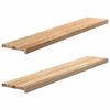 vidaXL Vinduskarmer 2 stk ubehandlet 140x30x2 cm heltre eik