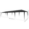 vidaXL Festtelt PE 3x9 m antrasitt