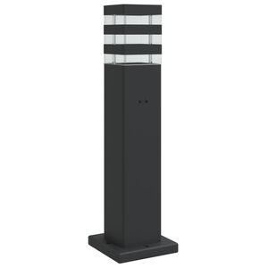 vidaXL Utend&oslash;rs gulvlampe med uttak svart 50 cm aluminium