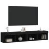 vidaXL TV-benker med LED-lys 2 stk svart 80x30x30 cm