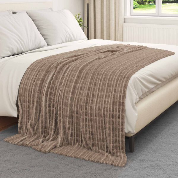 vidaXL Kastteppe Kamel 200 x 150 cm Fleece