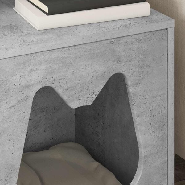 vidaXL Katt Hus Betong 42,5 x 40 x 53,5 cm Konstruert tre