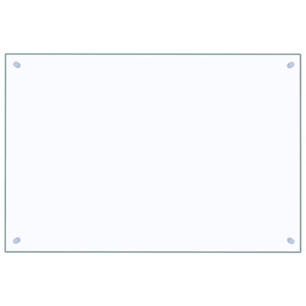 vidaXL Kjøkkenplate gjennomsiktig 90x60 cm herdet glass
