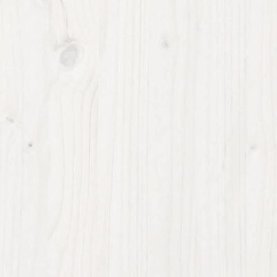 vidaXL Pottebord med hyller hvit 82,5x45x81 cm heltre furu