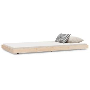 vidaXL Sengeramme uten madrass 100x200 cm heltre furu