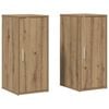 vidaXL Skohyller svart 2 stk artisan eik 32x35x70 cm konstruert tre