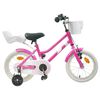 vidaXL Barnesykkel 16 Tommer for 4-6 &aring;r gammel M&oslash;rk rosa