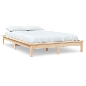 vidaXL Sengeramme heltre furu 120x200 cm