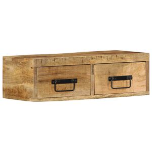vidaXL Veggmontert TV-benk 60x30x19 cm grovt heltre mangotre