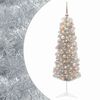 vidaXL Kunstig smalt juletre med julekuler 150 cm 150 LED-lys Varmhvit