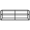 vidaXL TV-benk svart med svart herdet glass 120x40x40 cm