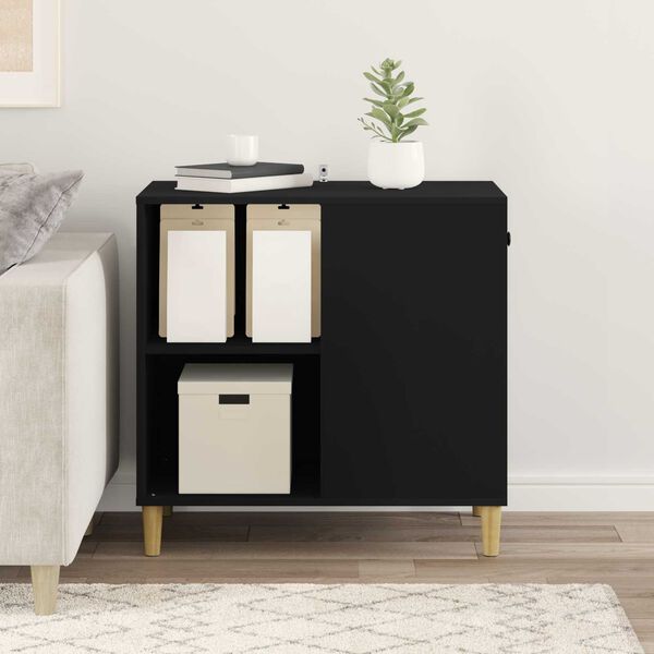 vidaXL Katt Hus Svart 72 x 42.5 x 70 cm Konstruert tre