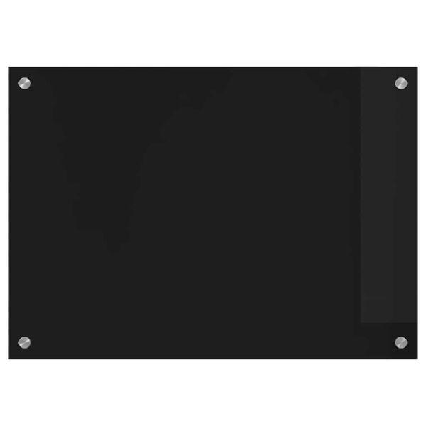 vidaXL Kjøkkenbakplate Svart 70 x 50 x 0,8 cm herdet glass