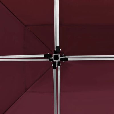 vidaXL Profesjonellt foldbart festtelt vegger aluminium 4,5x3 m vinrød