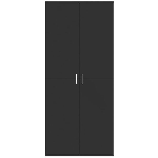 vidaXL Highboard svart 80x35x180 cm konstruert tre