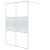 vidaXL Dusjvegg hvit 140x195 cm klart ESG-glass