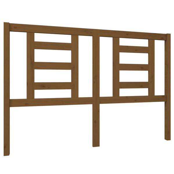 vidaXL Sengegavl honningbrun 146x4x100 cm heltre furu