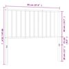 vidaXL Utskiftbar sengegavl i metall svart 90 cm