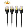 Luxform Soldrevet mini LED-hagelys med jordspyd Jive 4 stk gr&aring; 41466