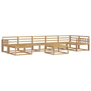 vidaXL Utend&oslash;rs sofa-sett 8 pcs Hvit Solid akasietre