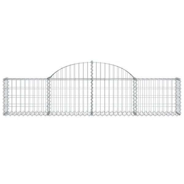 vidaXL Gabionkurver buede 11 stk 200x30x40/60 cm galvanisert jern