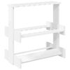 vidaXL Biljardqueue stativ Konstruert tre 60 x 35 x 60 cm Glanset Hvit