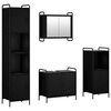 vidaXL Baderomsskapsett 4 stk. Svart eik 40 x 36 x 181 cm