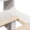 vidaXL Seng med bokhylle uten madrass hvit 180x200 cm heltre furu