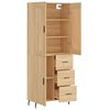 vidaXL Highboard sonoma eik 69,5x34x180 cm konstruert tre