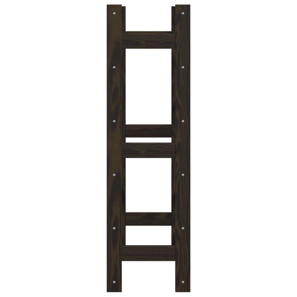 vidaXL Vinstativ for 30 flasker svart heltre furu