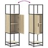 vidaXL Highboard sonoma eik 35,5x35x139 cm konstruert tre og metall