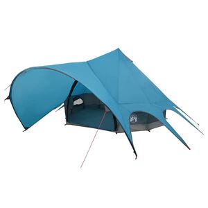 vidaXL Teepee Telt 5-Person med tak Bl&aring; og gr&aring; 415 x 415 x 247 cm