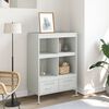vidaXL Highboard hvit 68x39x101,5 cm stål