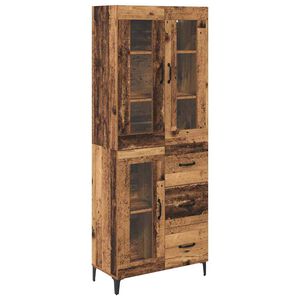 vidaXL H&oslash;yskap Veggmontert Gamle tre 69,5 x 34 x 180 cm Konstruert tre