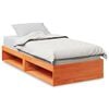 vidaXL Dagseng uten madrass voksbrun 80x200 cm heltre furu