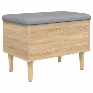 vidaXL Oppbevaringsbenk sonoma eik 62x42x46 cm konstruert tre
