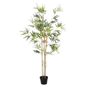 vidaXL Kunstig Bambustre Gr&oslash;nn 55 x 16 x 150 cm Stoff og Bambus