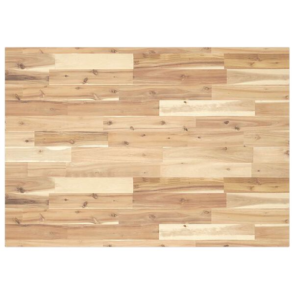 vidaXL Bordplate ubehandlet 80x70x2 cm heltre akasie