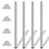 vidaXL 4 justerbare Bordben krom 1100 mm