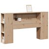 vidaXL Hodegavl med oppbevaring voksbrun 135 cm heltre furu
