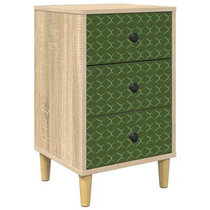 vidaXL Nattbordskap GELEEN Sonoma eik 36 x 33 x 60 cm Konstruert tre