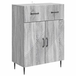 vidaXL Serviesskap Gr&aring; sonoma 66 x 34,5 x 89,5 cm Konstruert tre