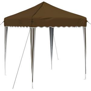 vidaXL Pop-up Festtelt Gr&aring;brun 195 x 195 x 245 cm Oxford Stoff