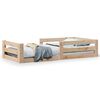vidaXL Sengeramme uten madrass voksbrun 70x140 cm heltre furu
