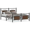 vidaXL Sengeramme uten madrass brun eik 150x200 cm konstruert tre