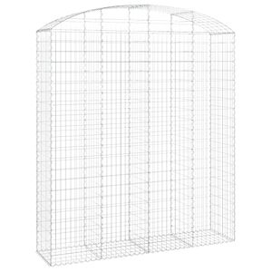 vidaXL Gabionkurv buet 200x50x220/240 cm galvanisert jern