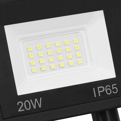 vidaXL LED-flomlys med sensor 20 W varmhvit